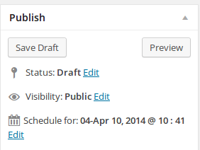 Scheduling a page in WordPress