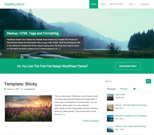 Dazzling WordPress Theme