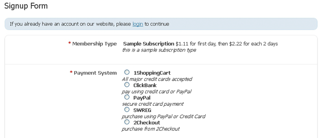 aMember Pro Payment Solutions