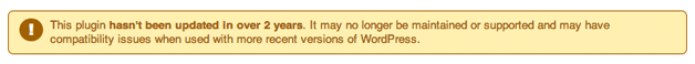 Plugin Not Updated in Two Years