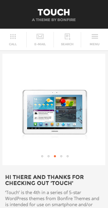Touch Mobile WordPress Theme