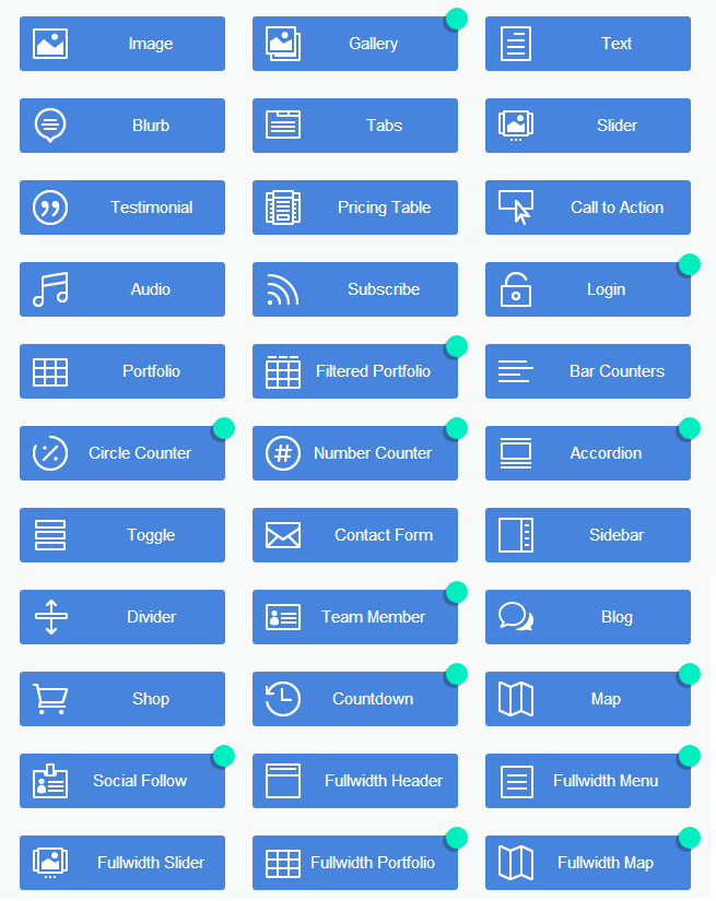 Divi 2 Elegant Themes Divi Modules