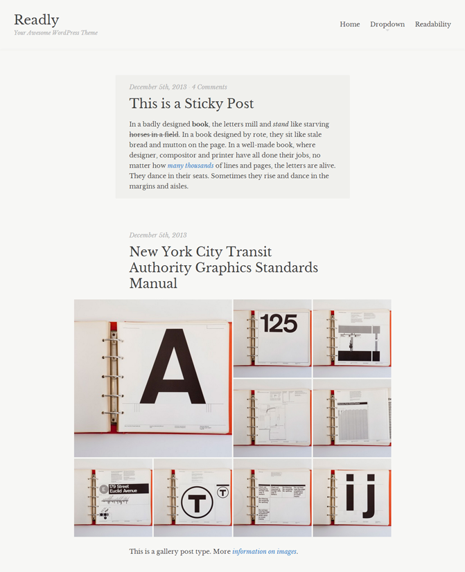 Readly WordPress Theme