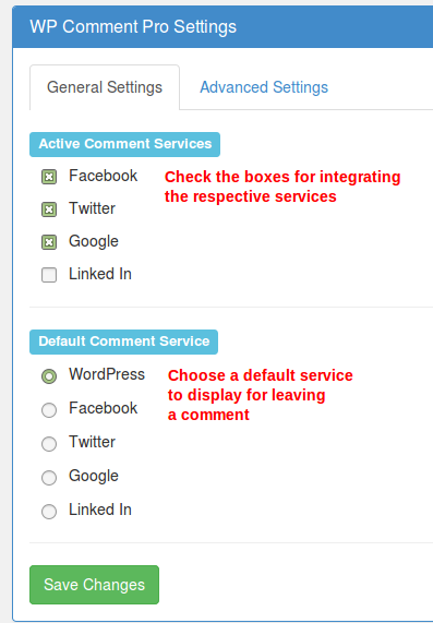 activate services & default