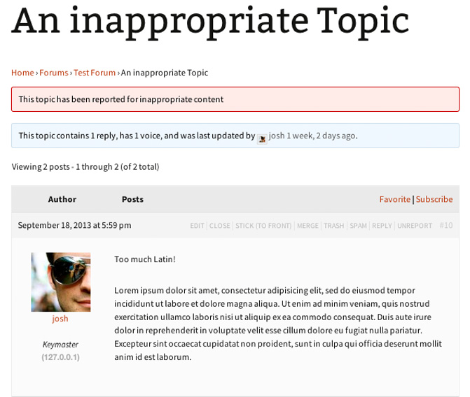 bbPress - Report Content