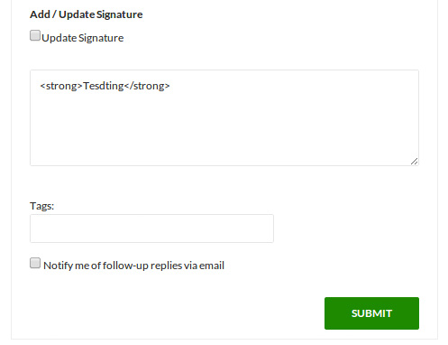 Better bbPress Signature