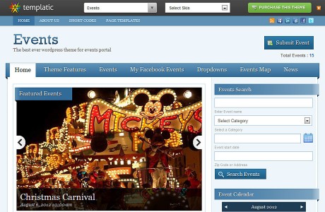 Events Business Directory Theme