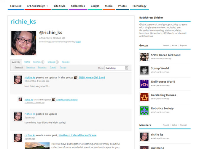MesoColumn BuddyPress Theme