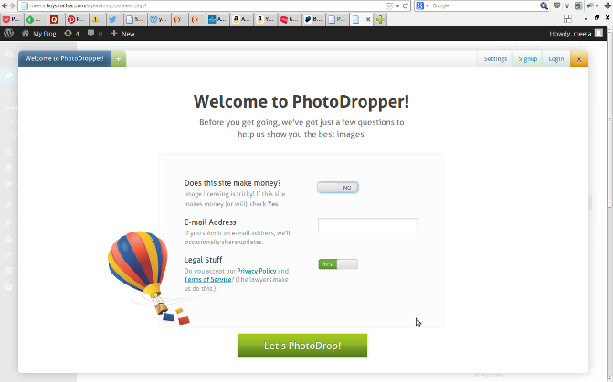 Photodropper_welcomepage