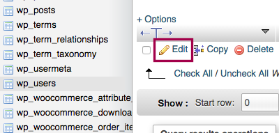 Edit your desired user