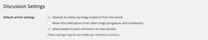 WordPress Discussion Settings