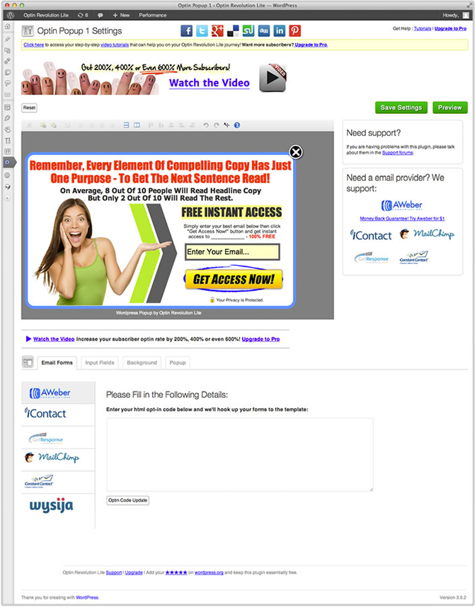Pop Ups Optin Revolution