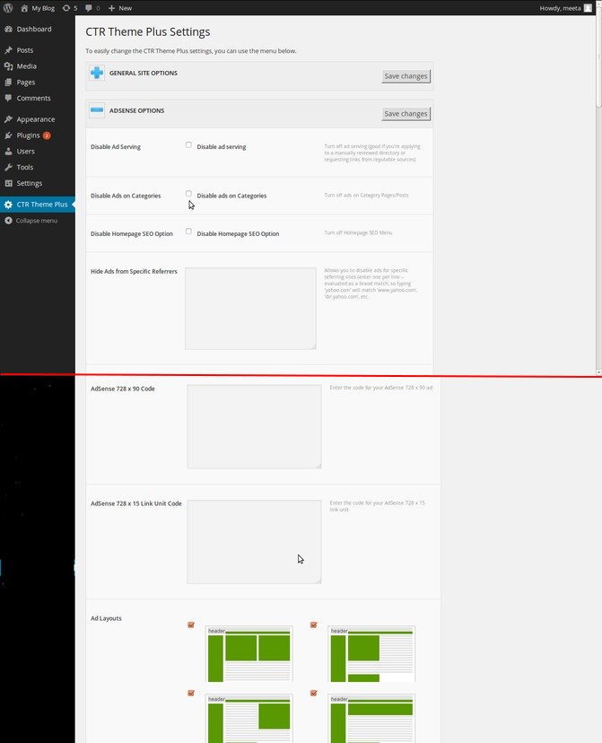 CTR Theme Plus Adsense Options