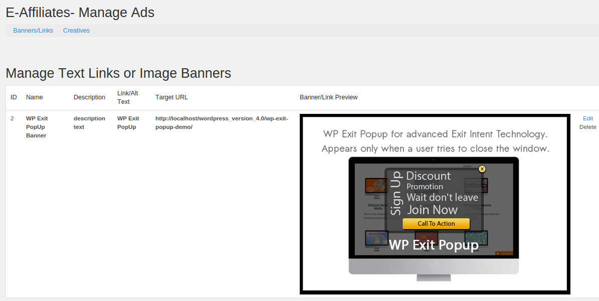 Referrals - Manage Ads