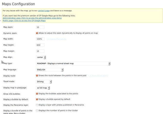 Google Maps CP Plugin