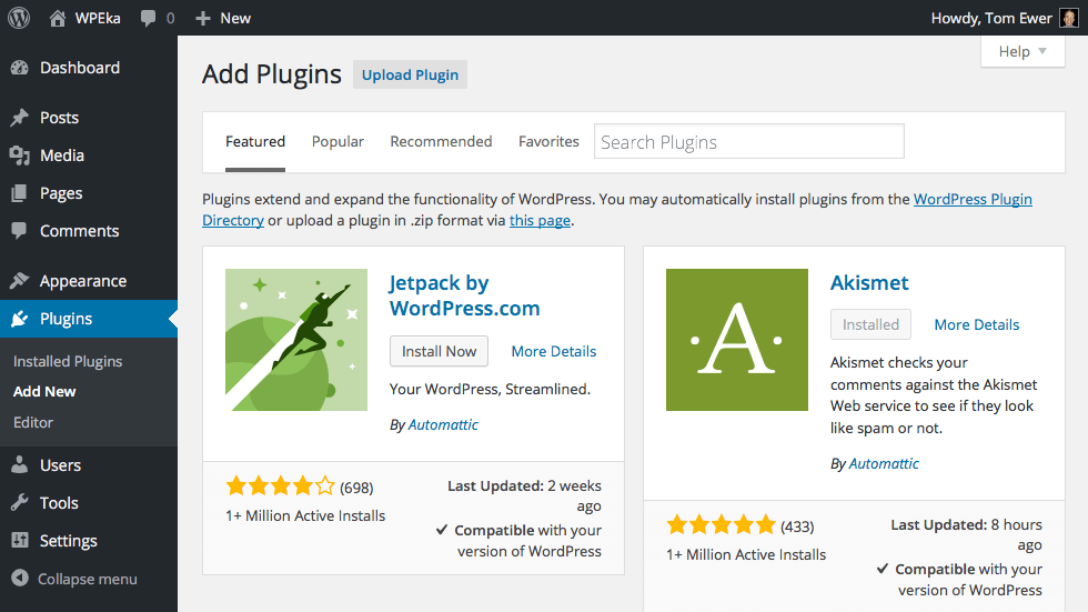 Install a WordPress plugin
