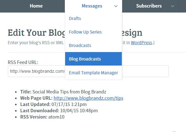 Aweber Blog Broadcasts