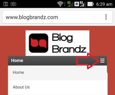 BlogBrandz Hamburger menu