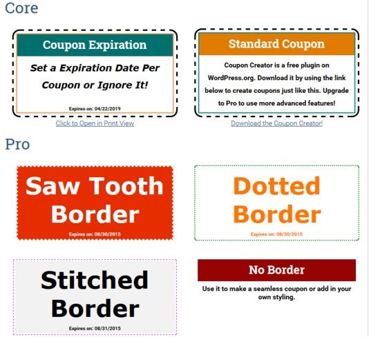 Coupon Creator Coupon Examples