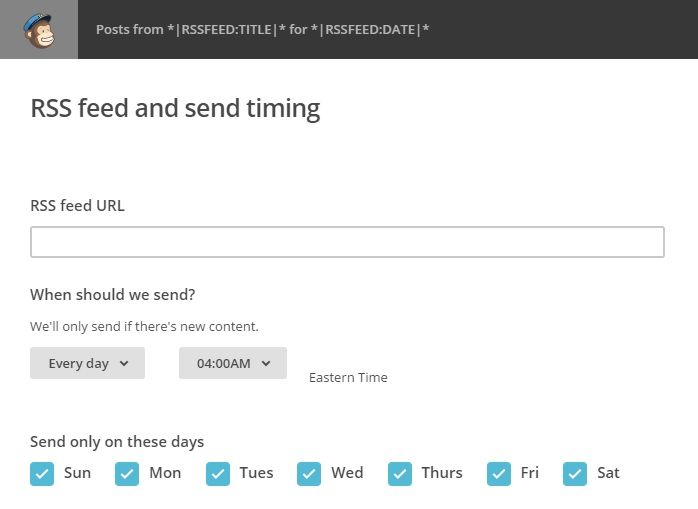 MailChimp RSS Campaign