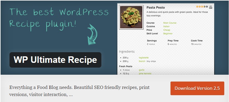 WP Ulimate Recipe Plugin