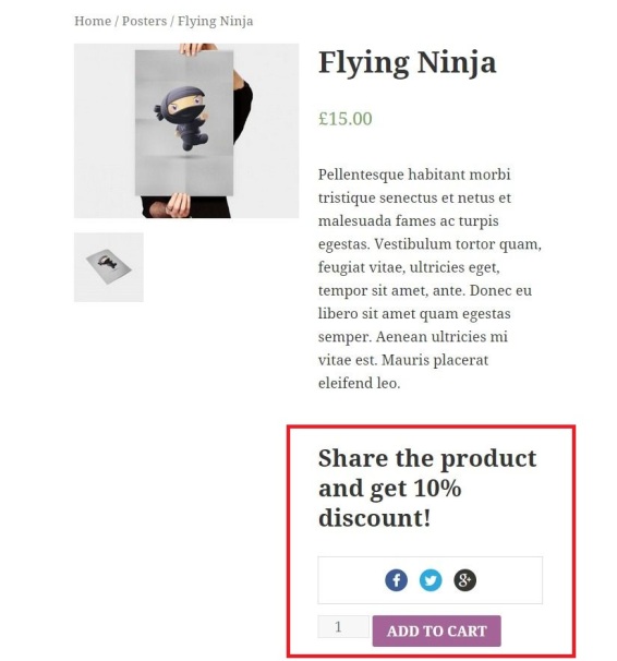 YITH WooCommerce Share For Discounts