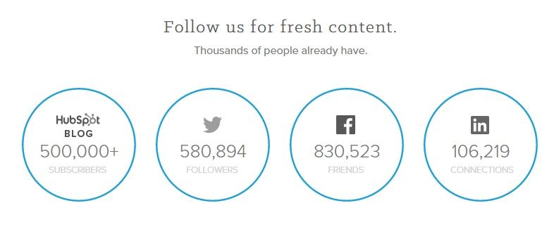 Hubspot social proof