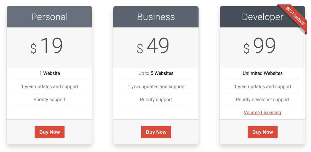 MotoPress Slider - Pricing