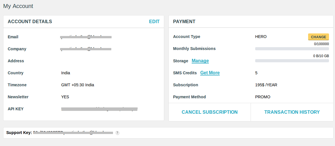 super-powered forms & engaging surveys CaptainForm - My Account