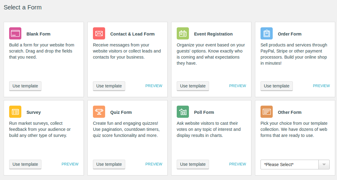super-powered forms & engaging surveys CaptainForm - New Form