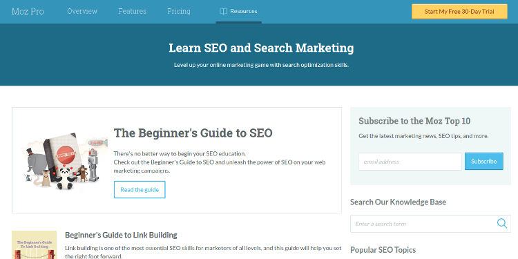 moz seo courses