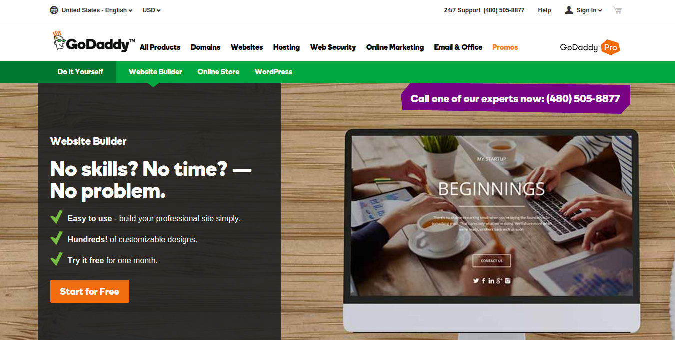 godaddy website builder