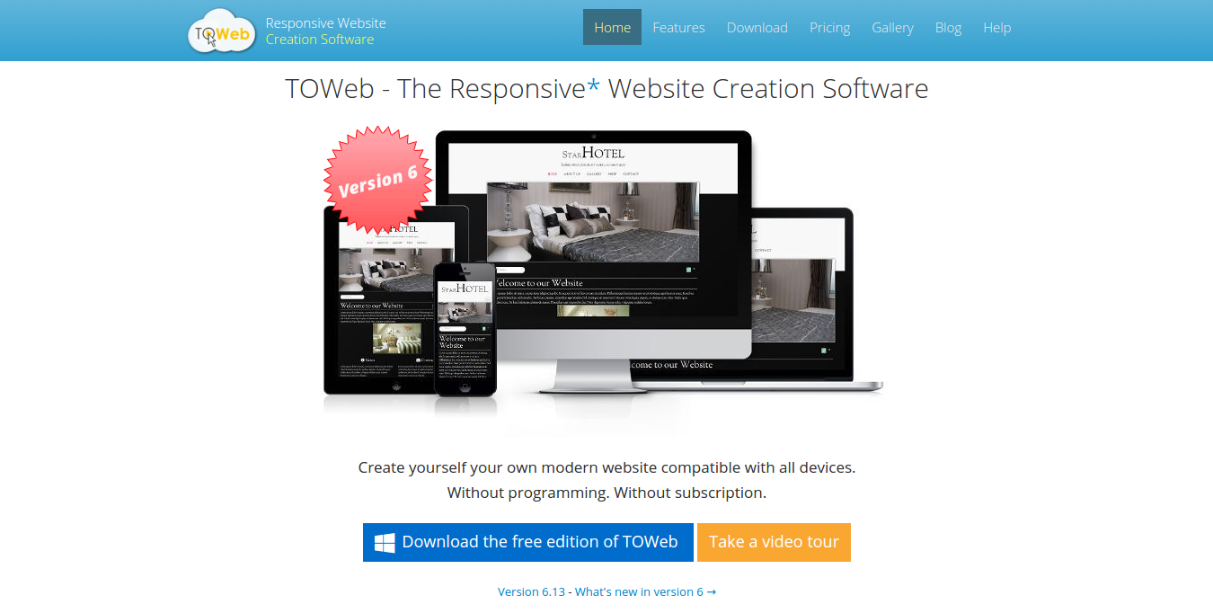 toweb website builder