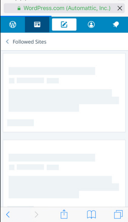skeleton screen for wordpress app