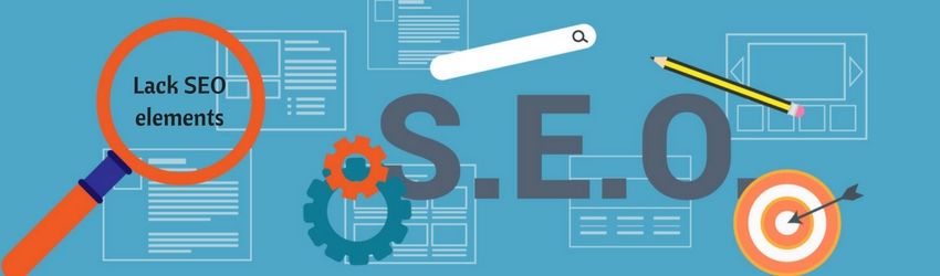 free website disadvantages - Lack SEO elements