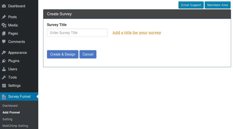 SurveyFunnel - Add Funnel