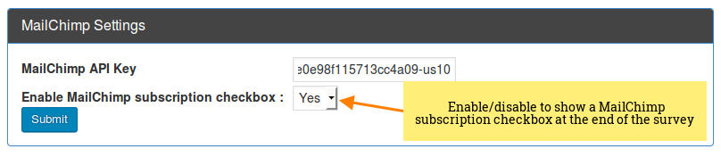 SurveyFunnel - MailChimp Setting