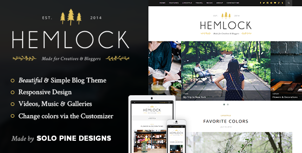 best personal blog wordpress themes - hemlock
