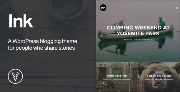 best personal blog wordpress themes - ink