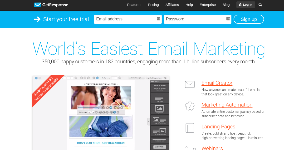 Email Marketing Services for Small Enterprises - getresponse