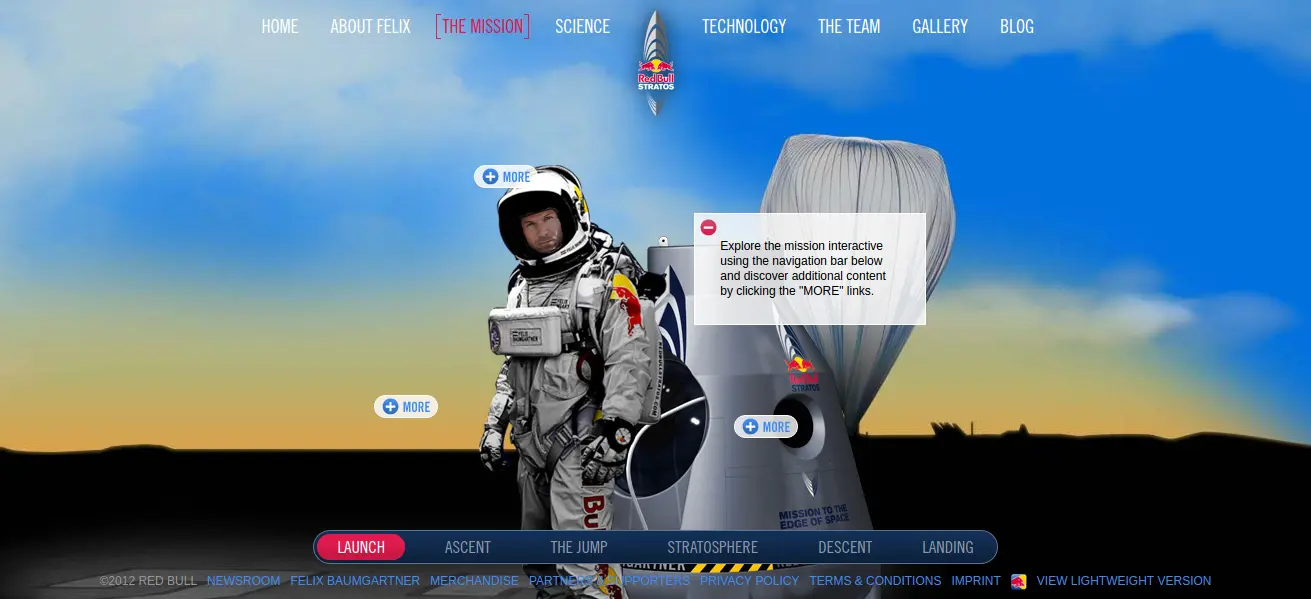RedBullStratos Website