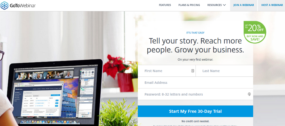 Webinar Softwares for WordPress - gotomeeting