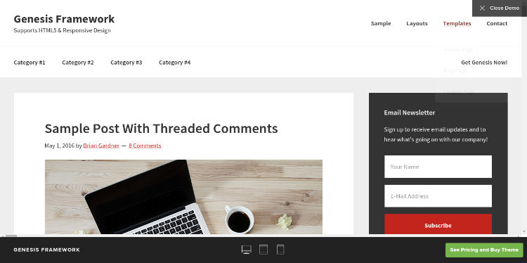 genesis framework theme
