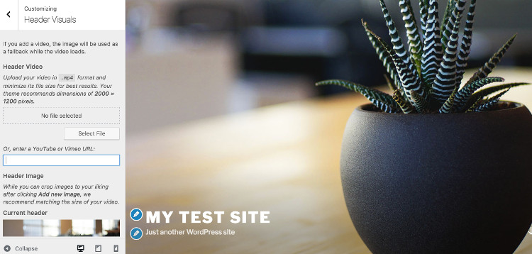 header videos wordpress 4.7