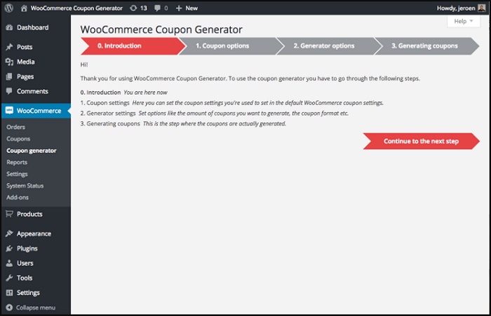 WooCommerce Coupon Generator