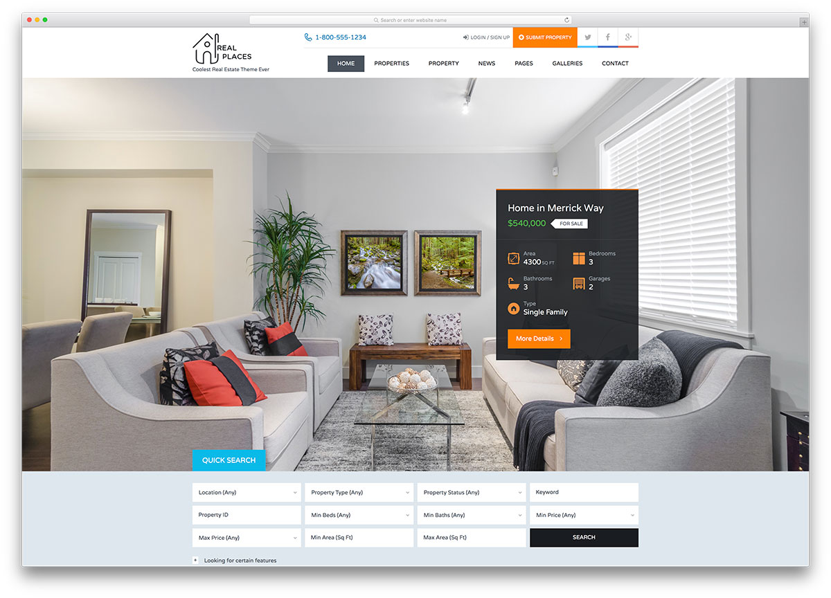 Real Places | Real Estate WordPress Themes