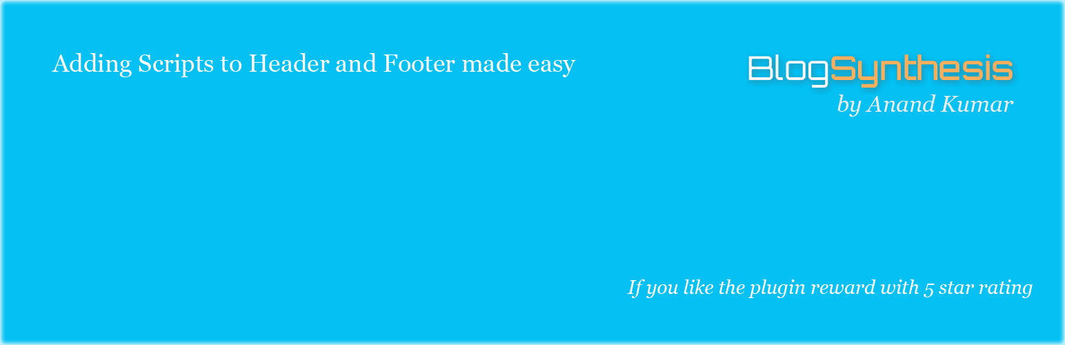 Insert Header and Footer Scripts