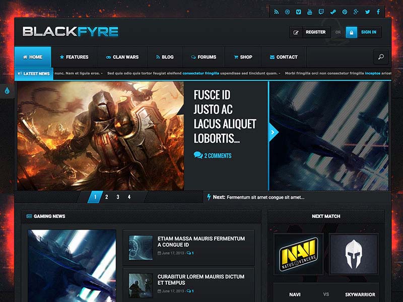 Best WordPress Gaming Themes 2017 | Blackfyre