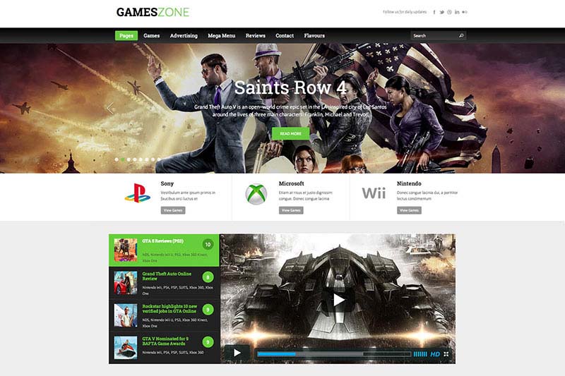 Best WordPress Gaming Themes 2017| GamesZone