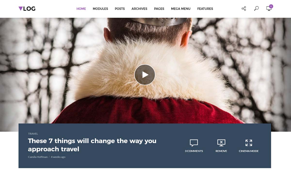Vlog WordPress Theme Carousel